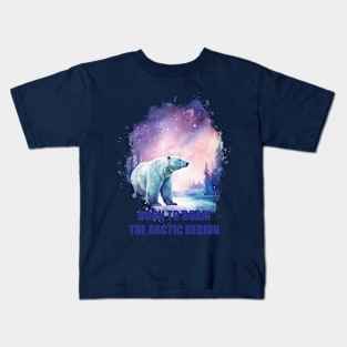 Polar Bear - Born to Roam the Arctic Region Kids T-Shirt